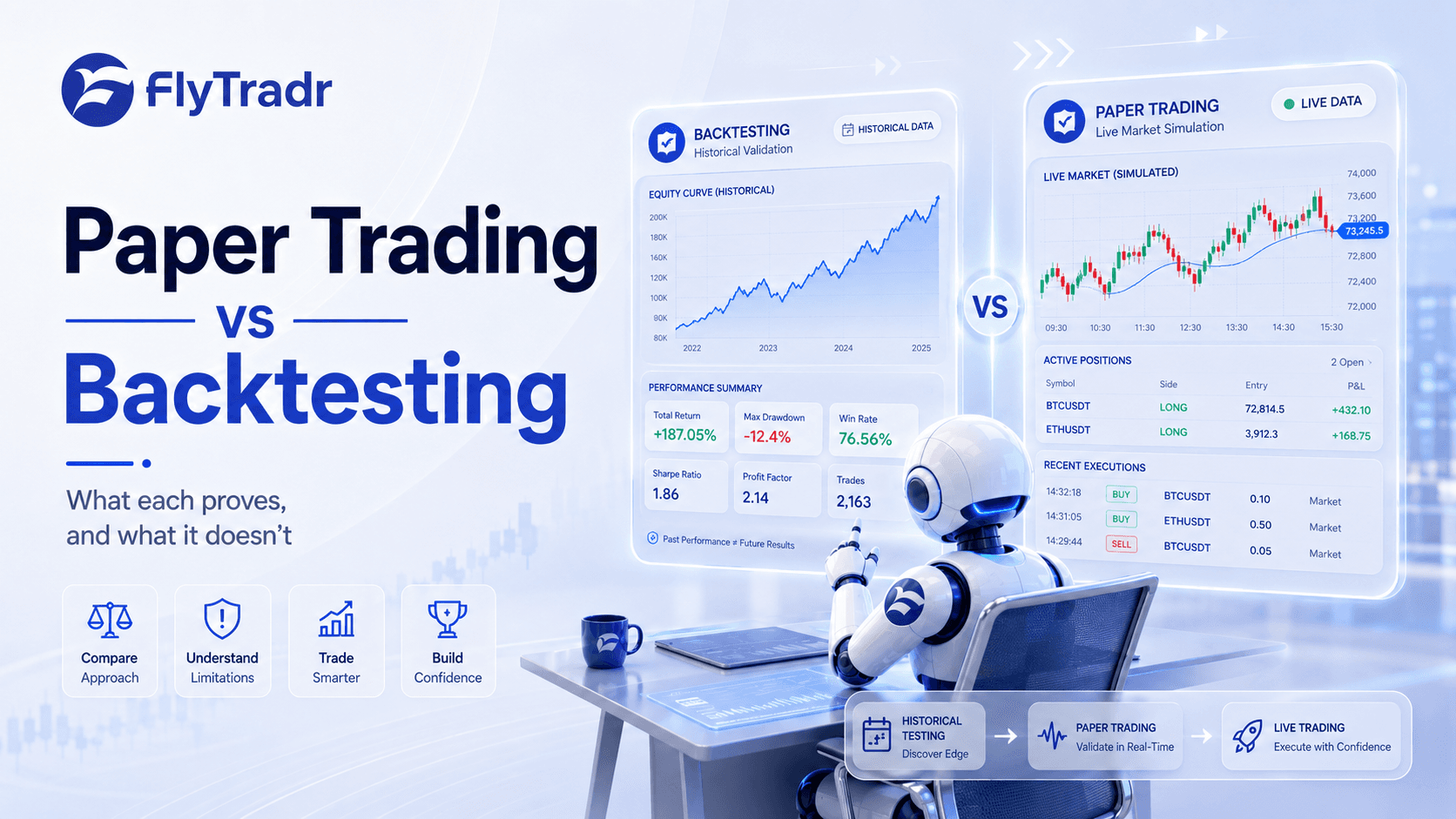 Paper Trading vs Backtesting: What each proves (and what it doesn't)